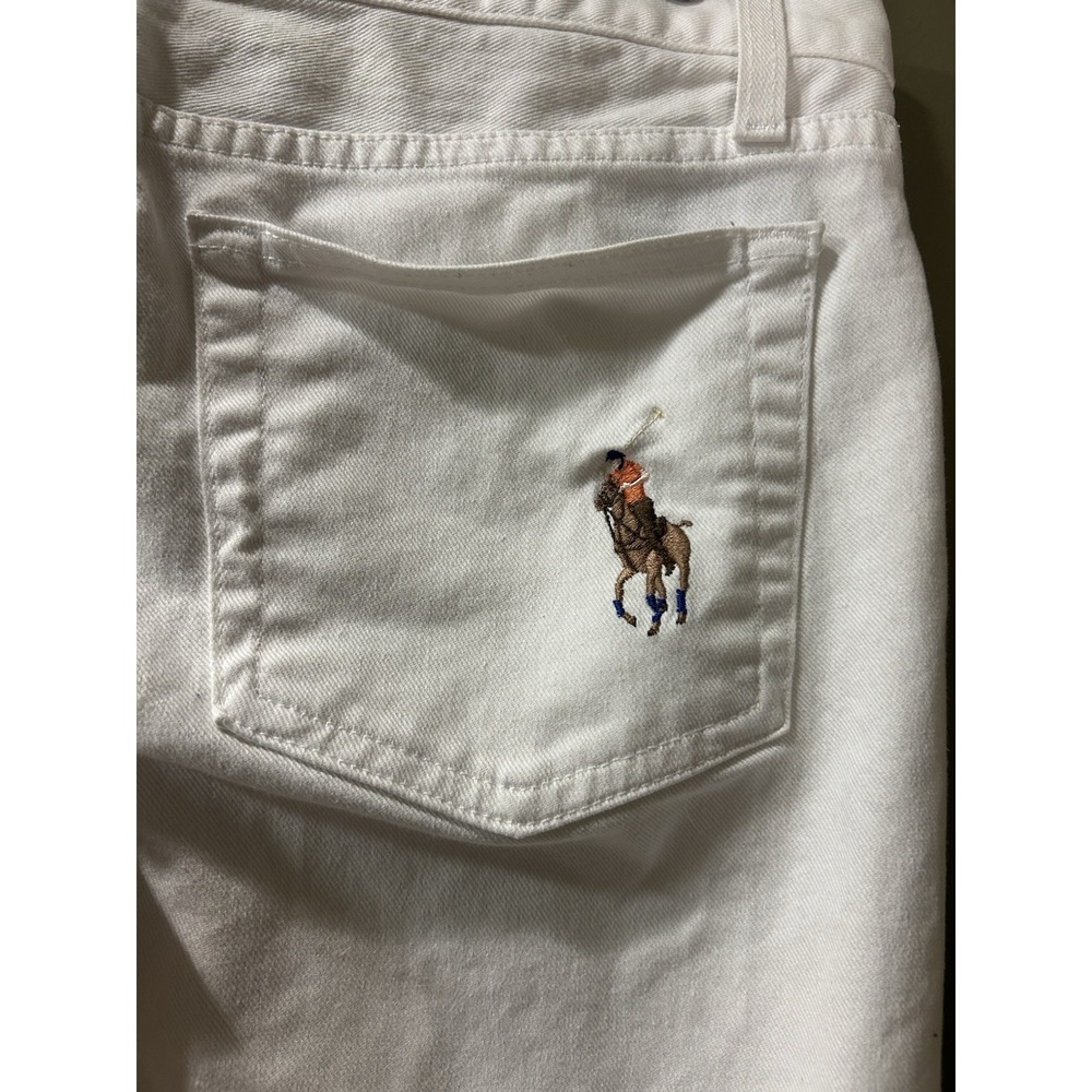 Ralph Lauren Black Label 888 Womens Jeans White Slim Straight Big Pony Sz 30